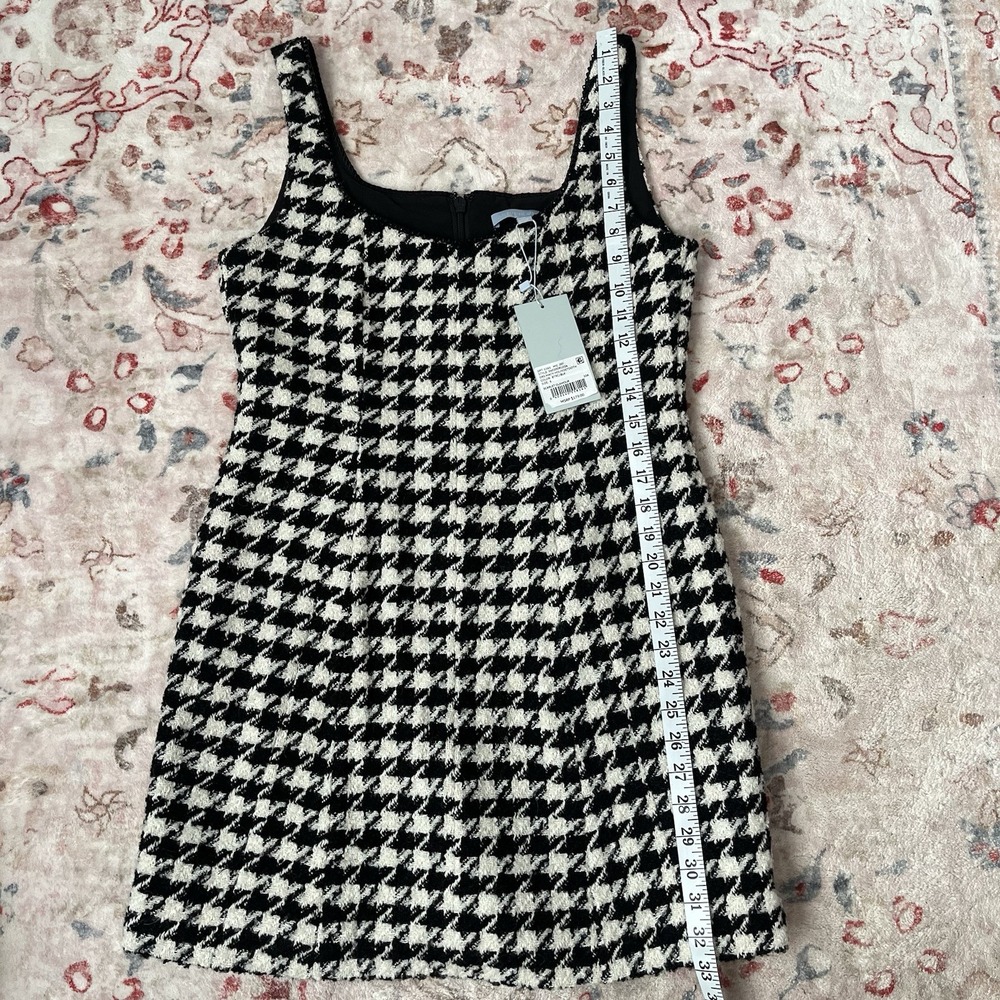 Antonio Melani Macy Wool Blend Houndstooth‎ Square Neck Sleeveless Mini Dress 10 - Picture 14 of 14